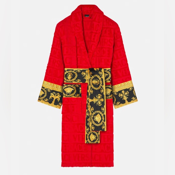 Versace Other - Versace Red Robe with Gold and Black Detailing